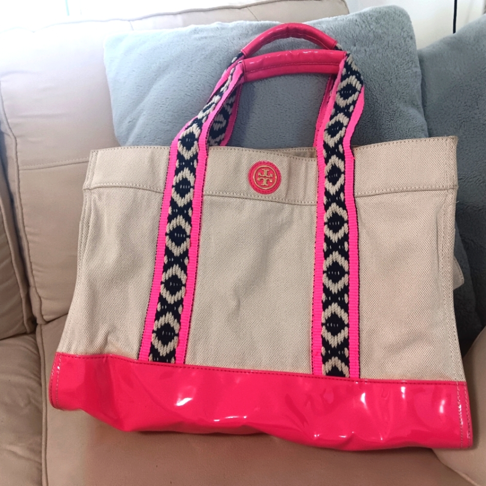 Tory Burch Canvas Tote / Travel Bag